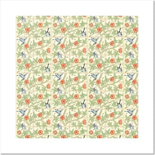 William Morris Vintage Trellis Pattern on Cream Posters and Art